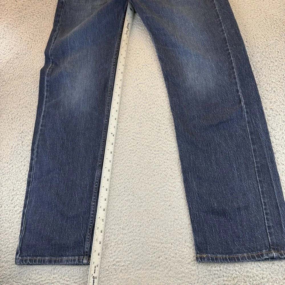 Levi's‎ Mens 505 Regular Fit Jeans Dark Wash Blue Jeans 36 x 32